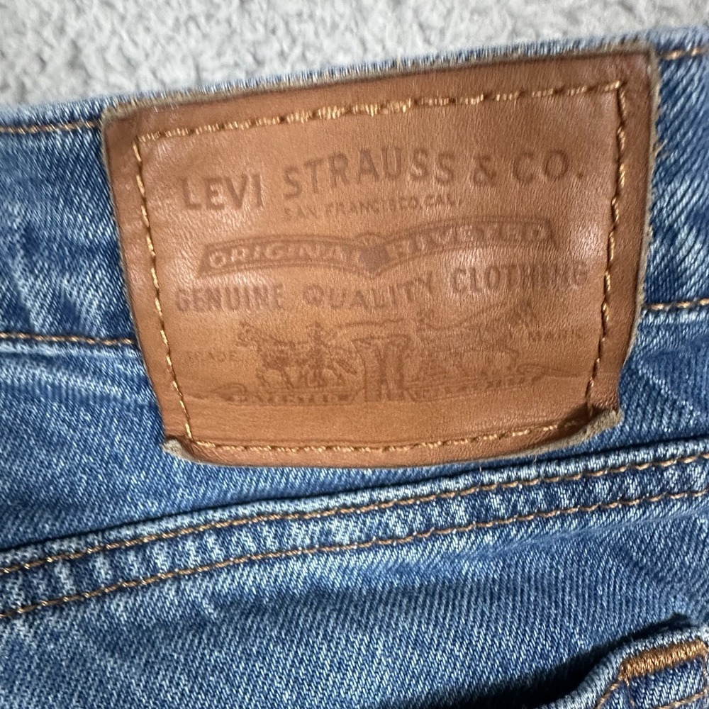 Levi's PREMIUM Wedgie Straight Jeans High Rise BIG E Cotton Distressed‎ 30x28 - Picture 15 of 16
